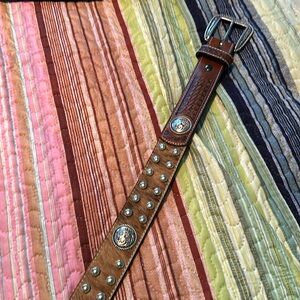 Never worn hair on hide belt